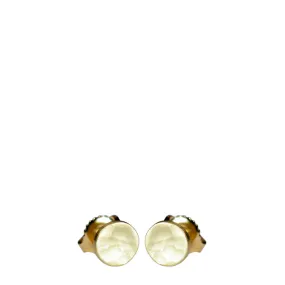 18K Gold Small Hammered Stud Earrings