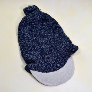 6345 Solid Texture Winter Woolen Beanie Caps