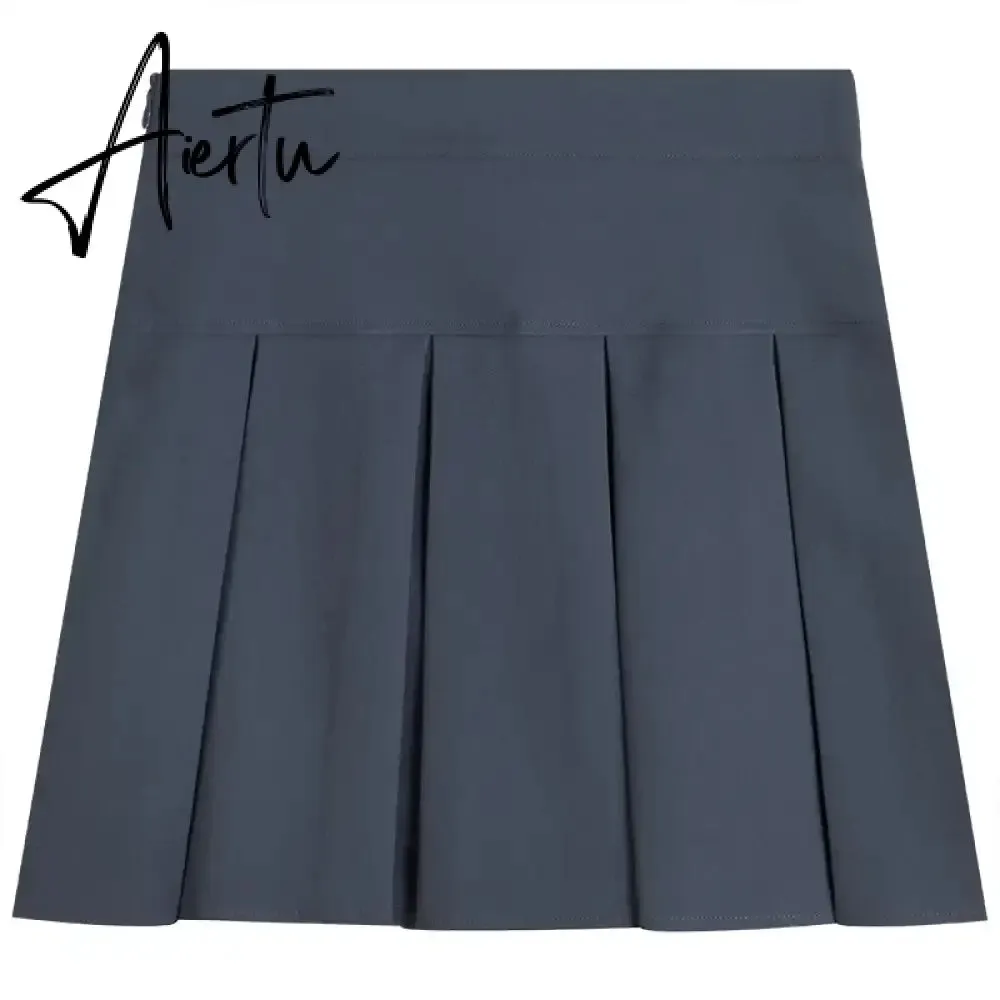 A-line Skirts with Belt Women y2k High Waist Short Skirt Buttons Skirt Female Clothing Female All-match