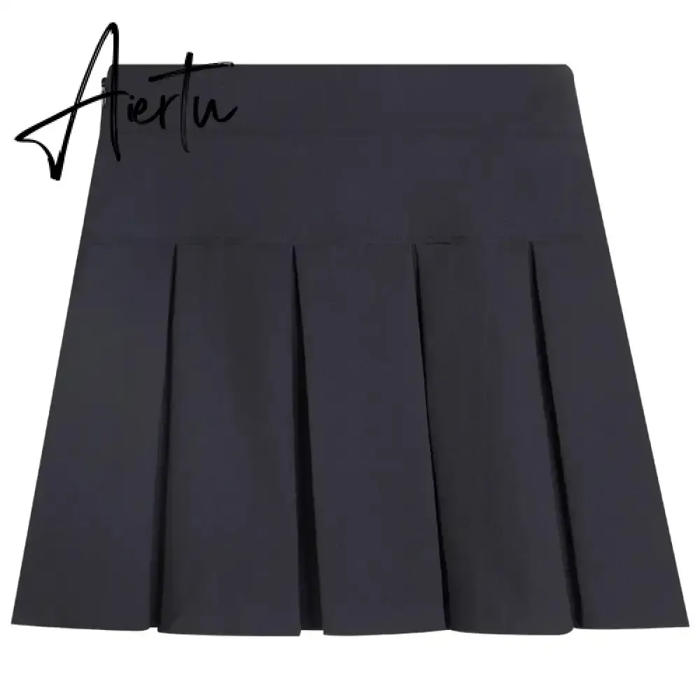 A-line Skirts with Belt Women y2k High Waist Short Skirt Buttons Skirt Female Clothing Female All-match