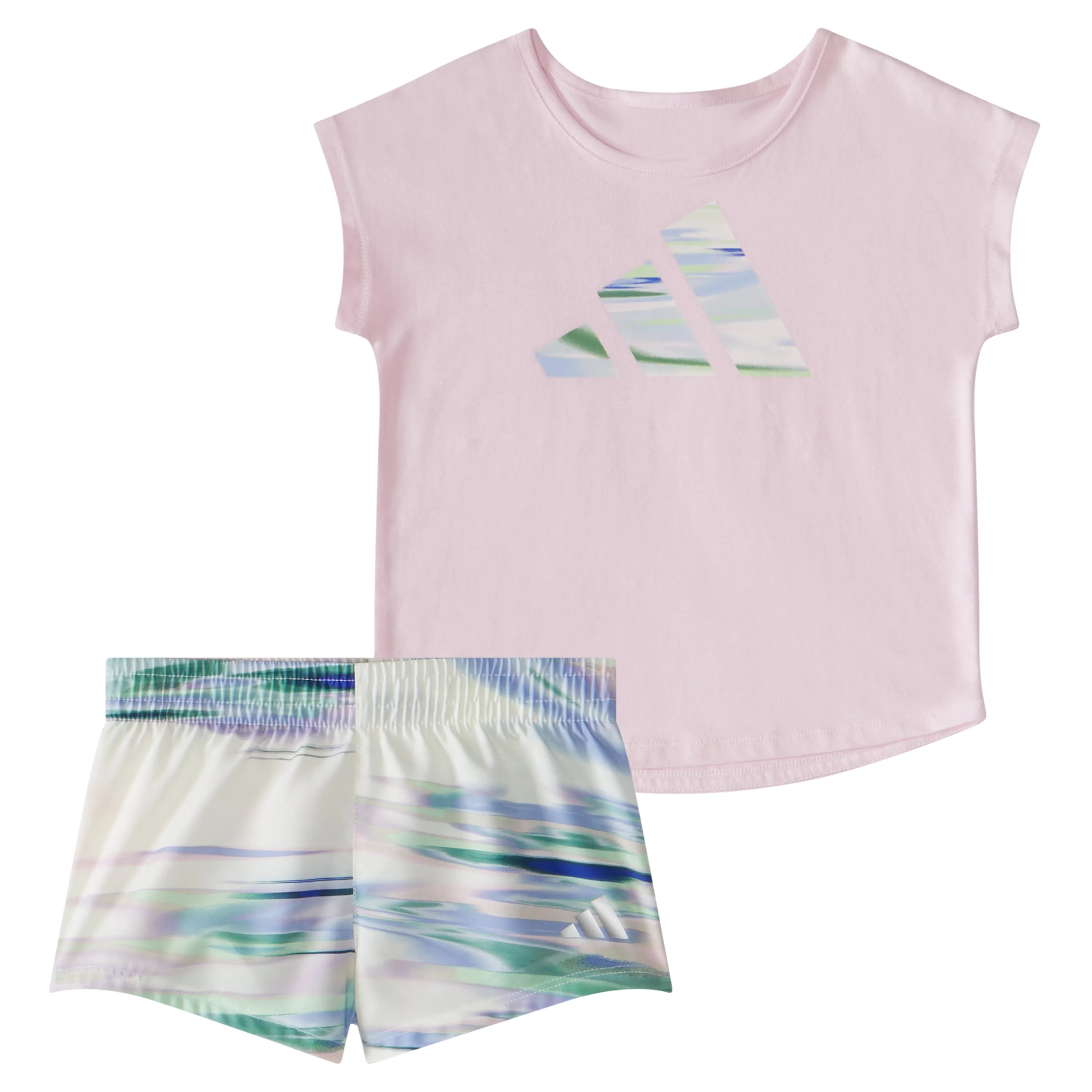 Adidas 2Piece Ss Tee & All Over Print Woven Short Set