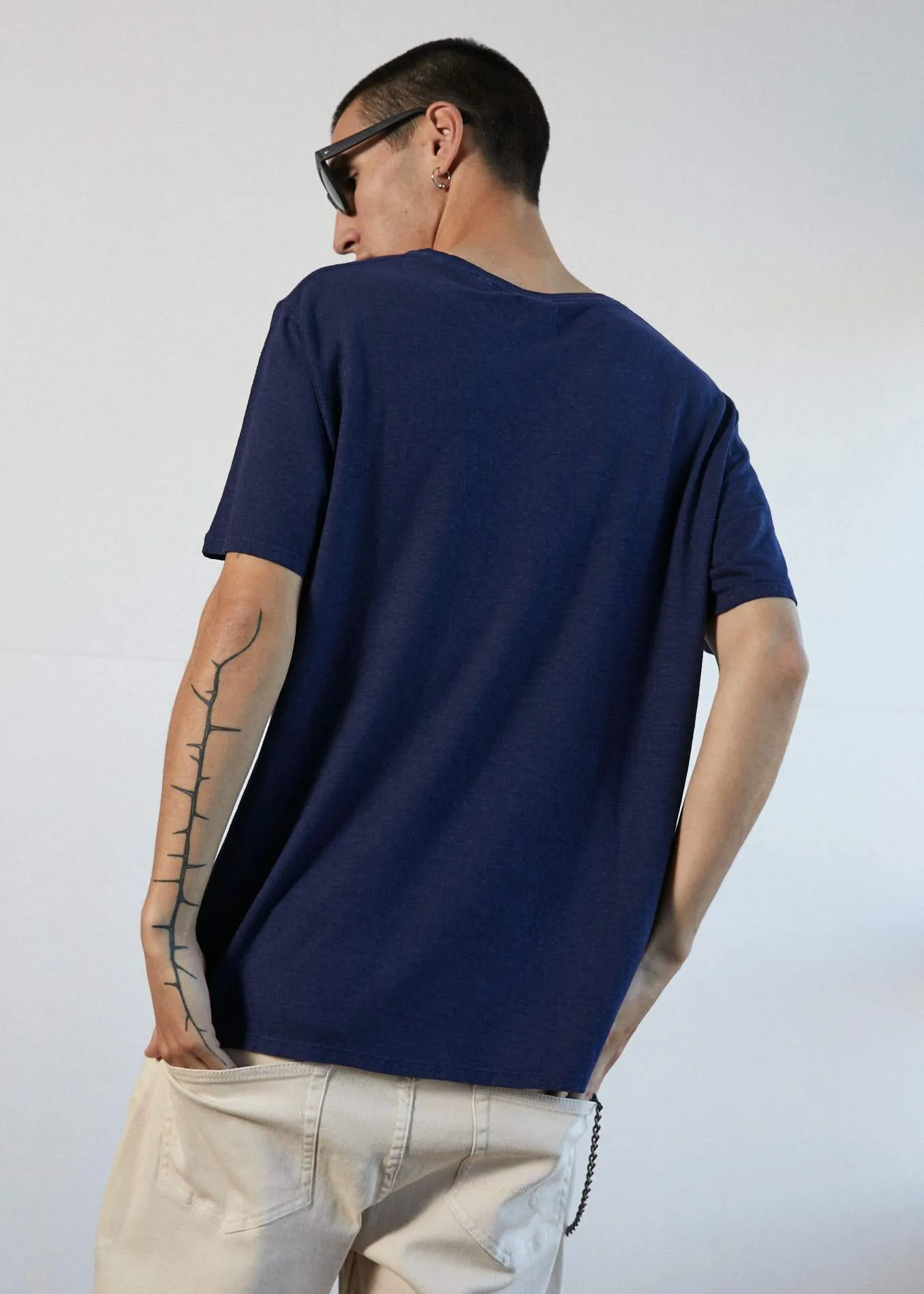 Afends Mens Classic - Hemp Standard Fit Tee - Iris