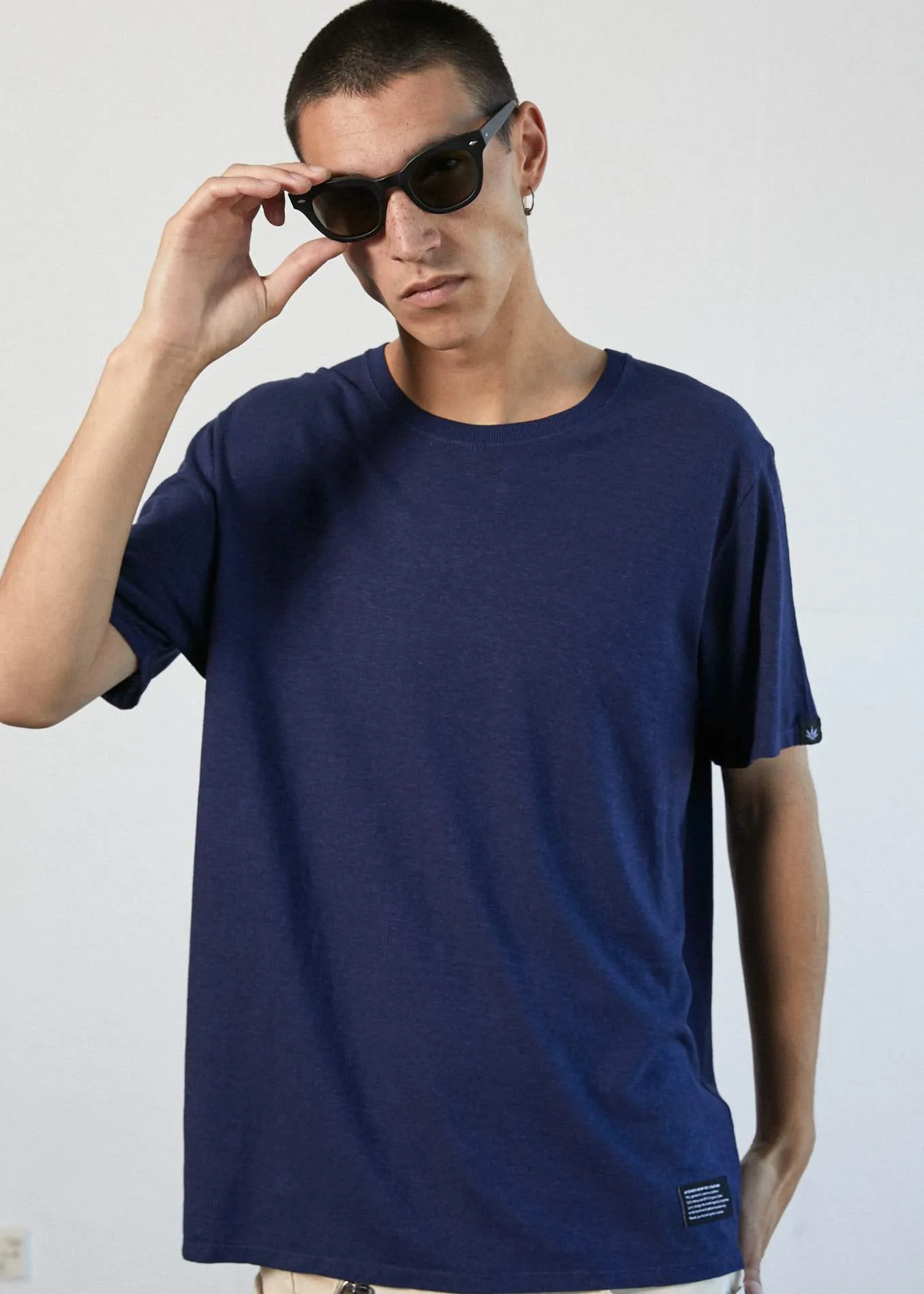 Afends Mens Classic - Hemp Standard Fit Tee - Iris