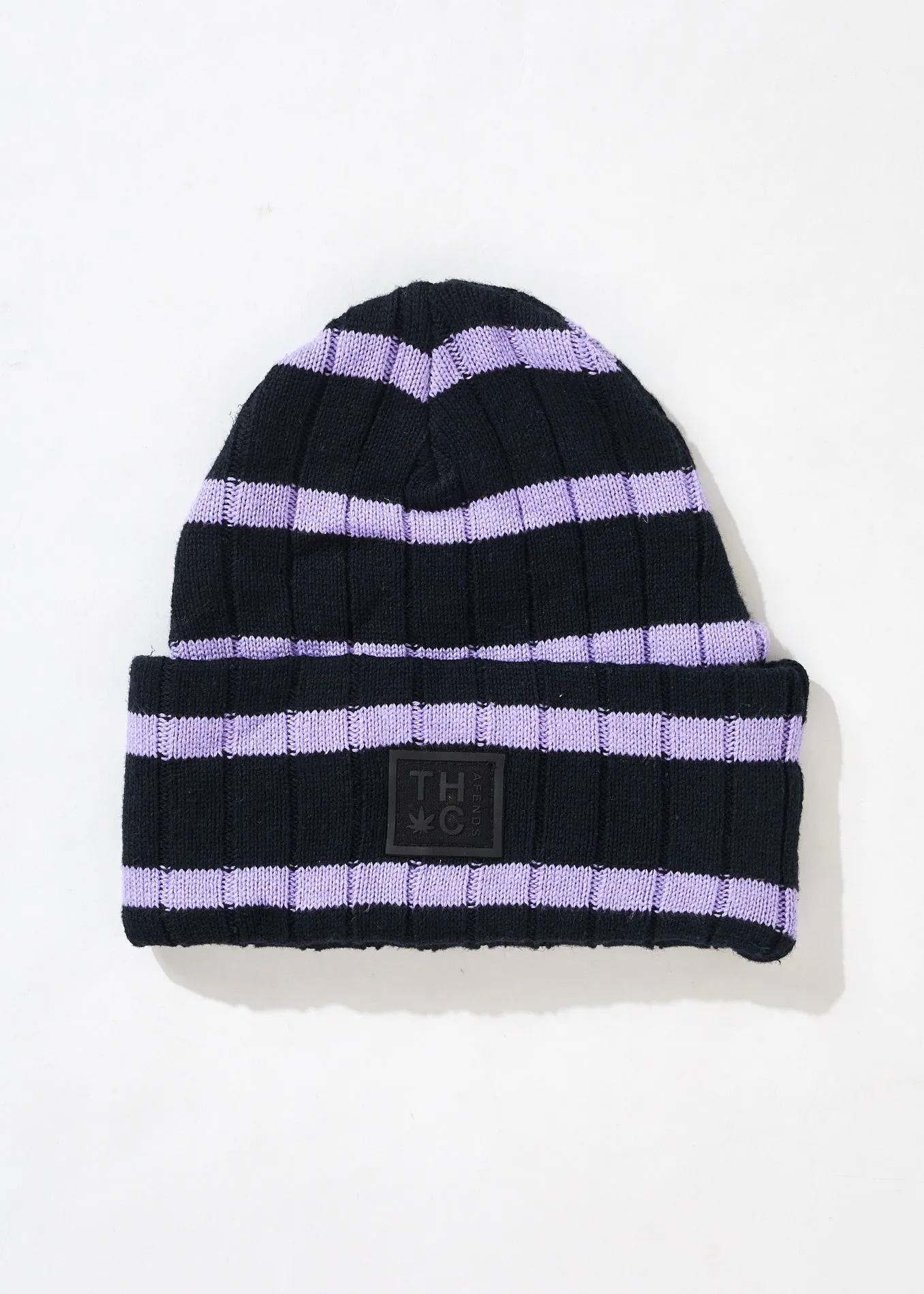 AFENDS Unisex Donnie - Knit Striped Beanie - Black