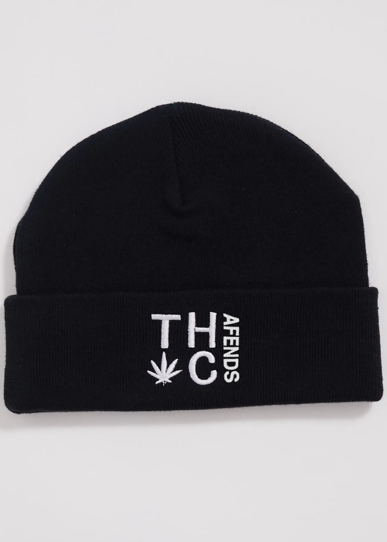 AFENDS Unisex Rolled Up - Beanie - Black