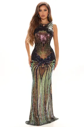 Always Shine Bright Sequin Maxi Dress - Black