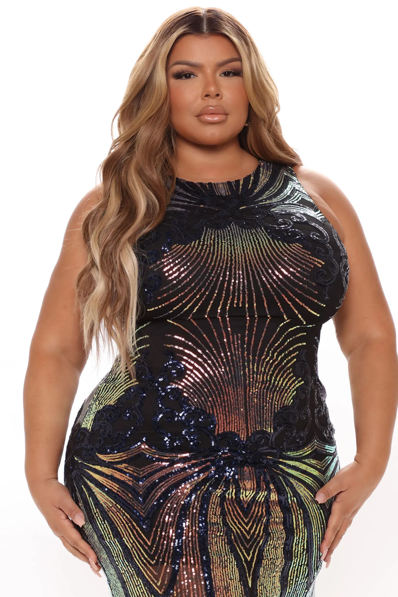 Always Shine Bright Sequin Maxi Dress - Black