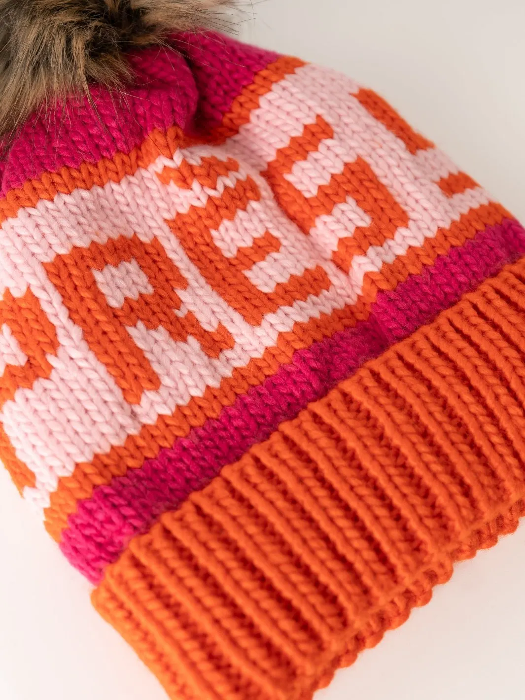 Apres Orange & Pink Beanie