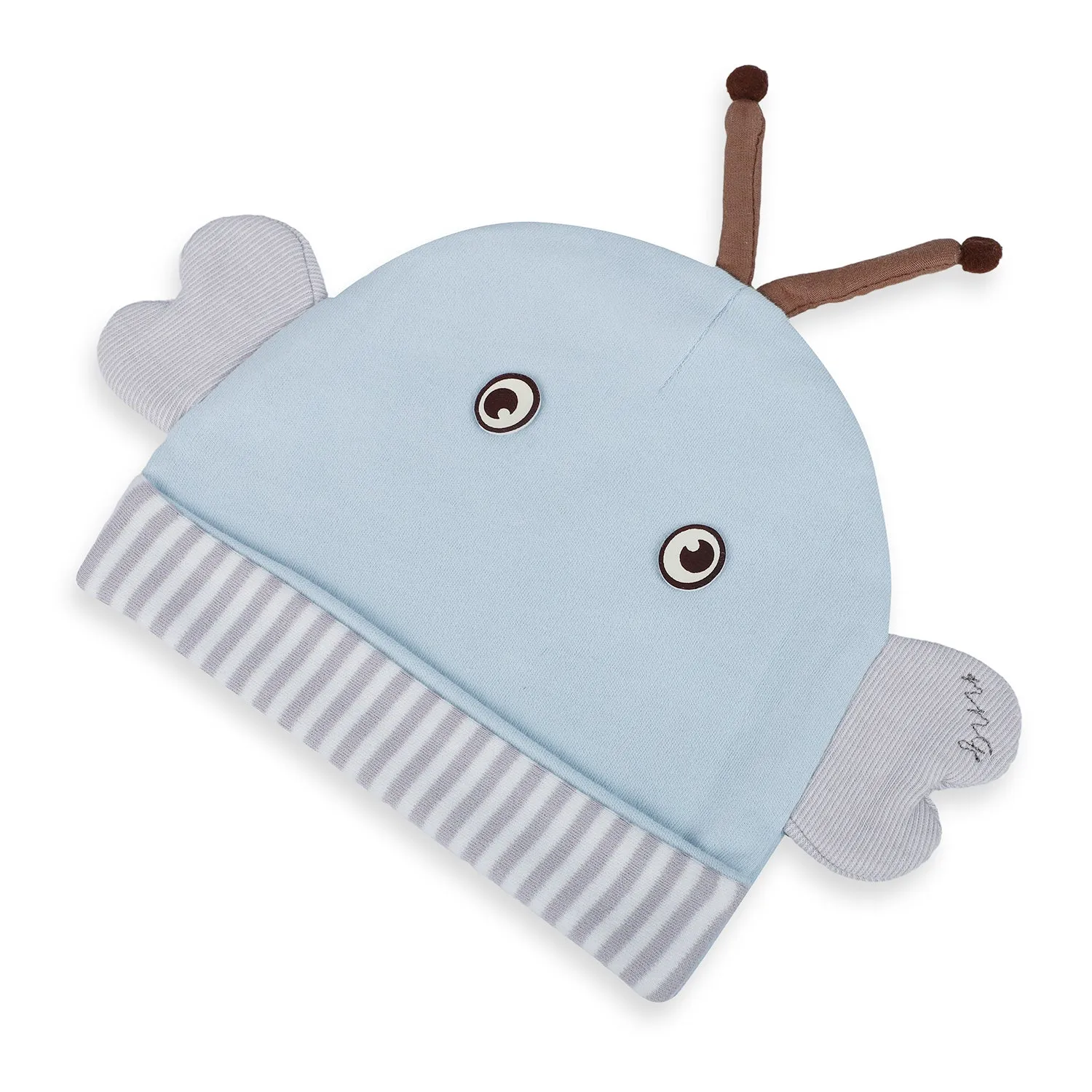 Baby Moo Cartoon Face Cartoon Designs Cap - Blue