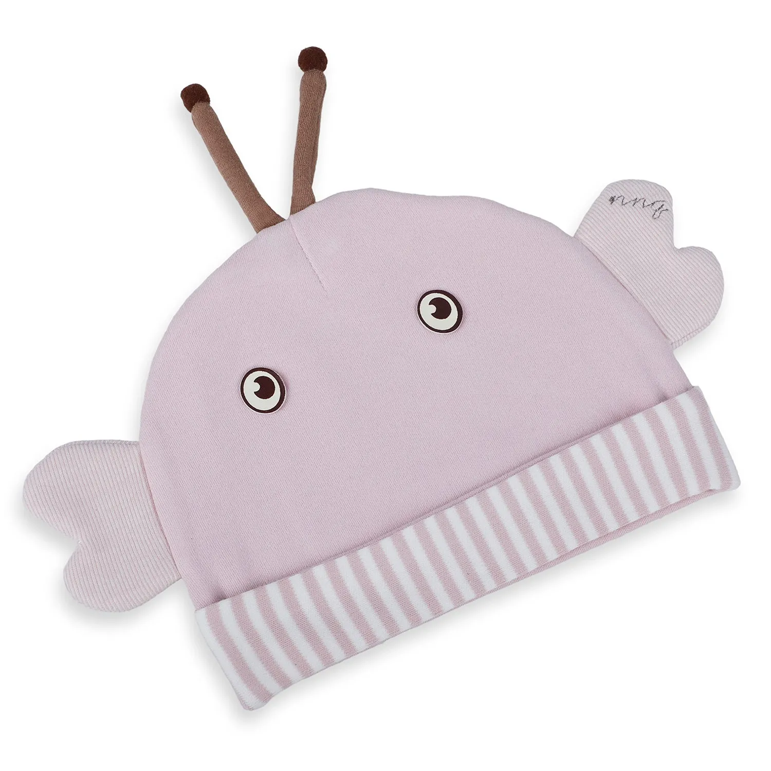 Baby Moo Cartoon Face Cartoon Designs Cap - Pink