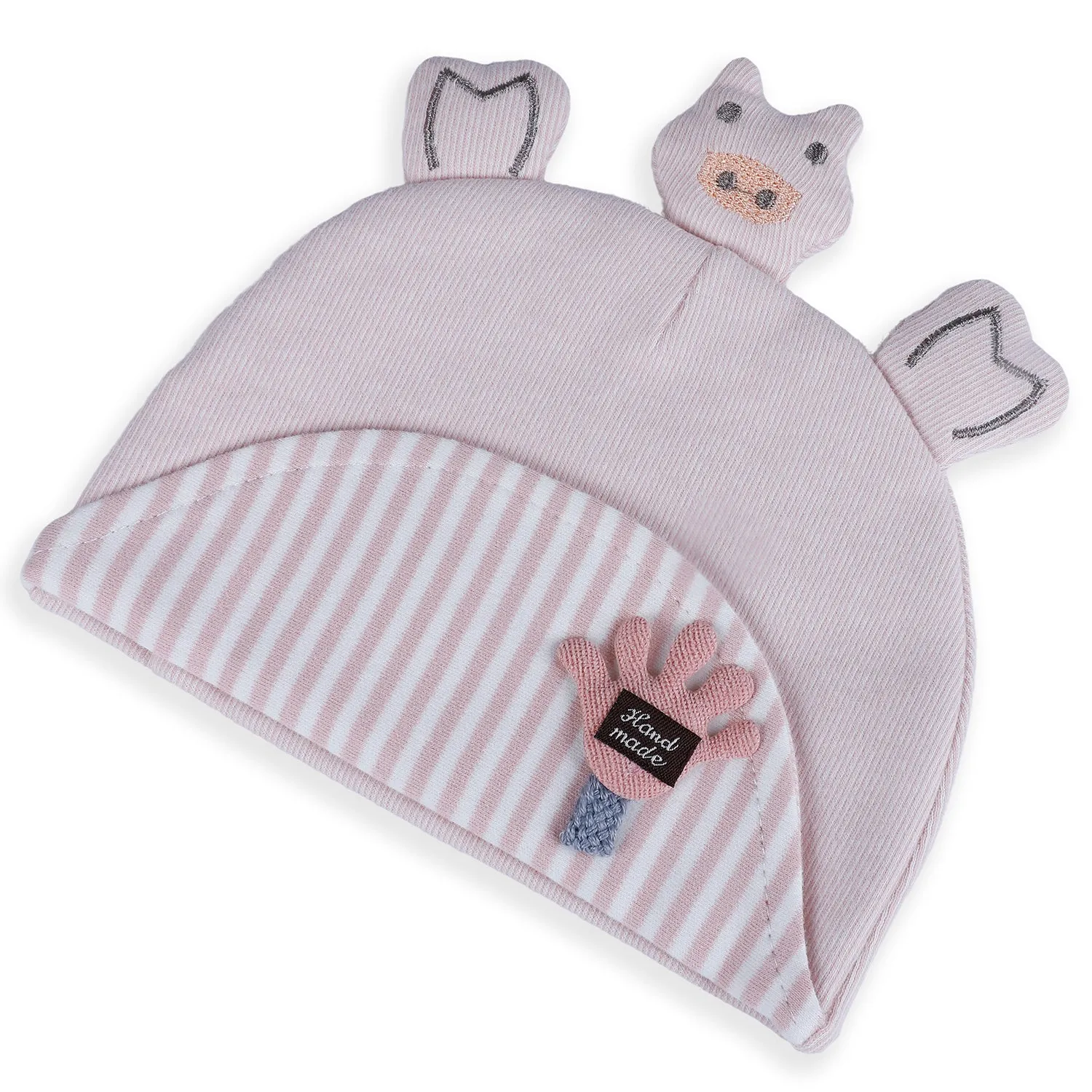 Baby Moo Cute Turtle Toddlers Cotton Cap - Pink