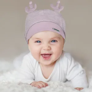 Baby Moo Deer Antler Soft Cotton Cap - Pink