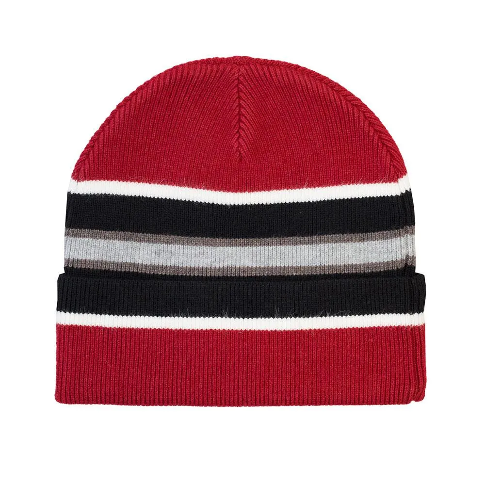 Baglady Eros Striped Beanie - Red