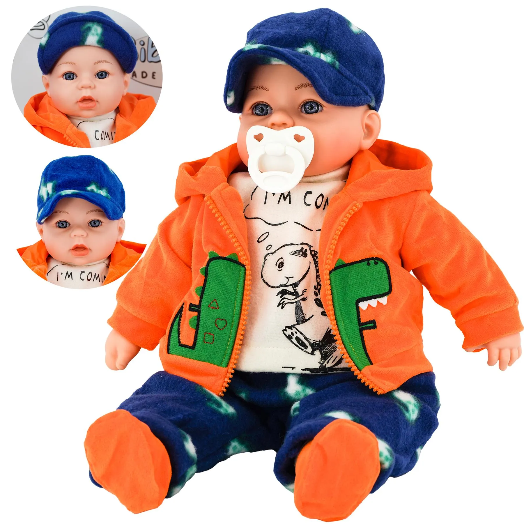 BiBi Baby Doll "#3 Dinoboy" (45 cm / 18")