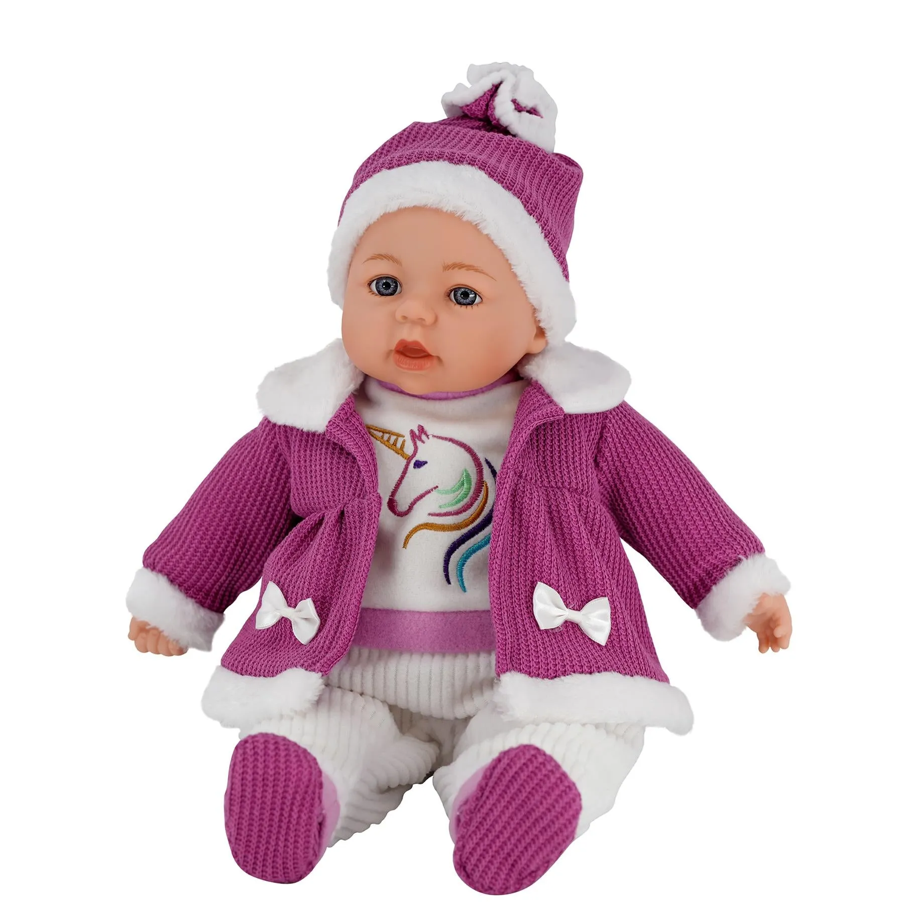 BiBi Outfits - Set of Two Doll Clothes (Hot Pink & Purple Coat) (45 cm / 18")