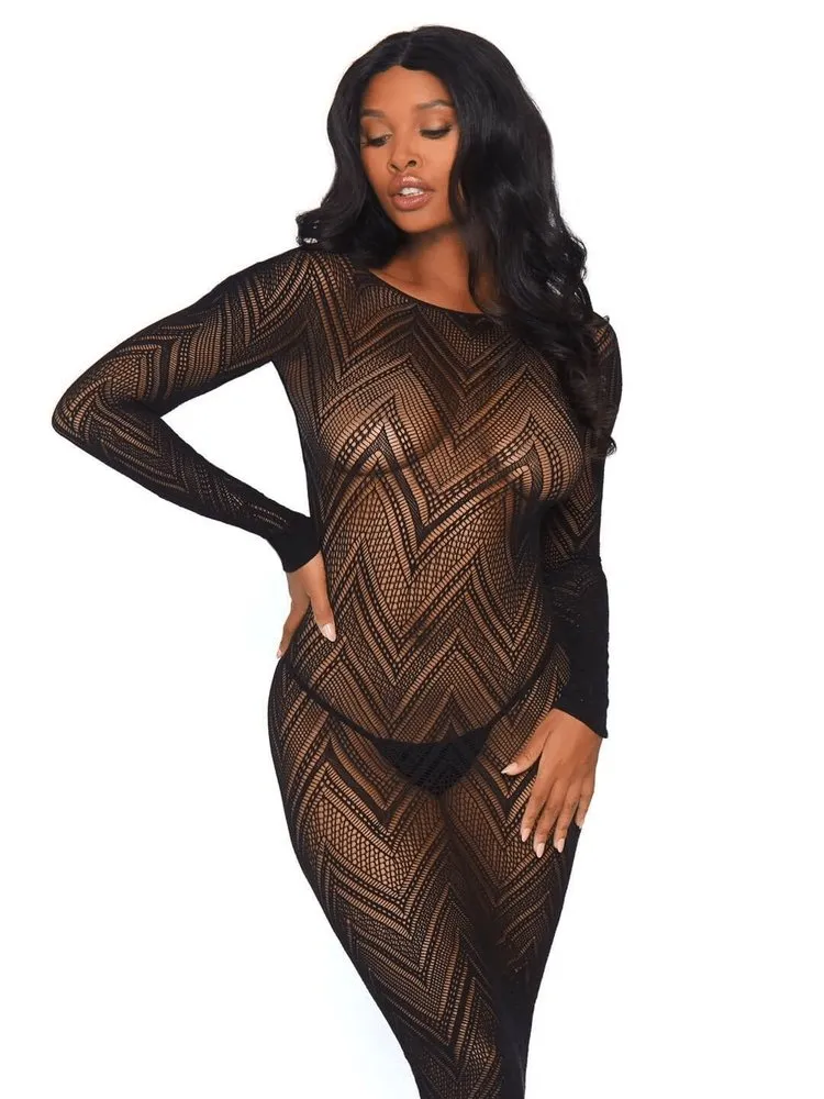 Black Bodycon Sheer Desire Dress