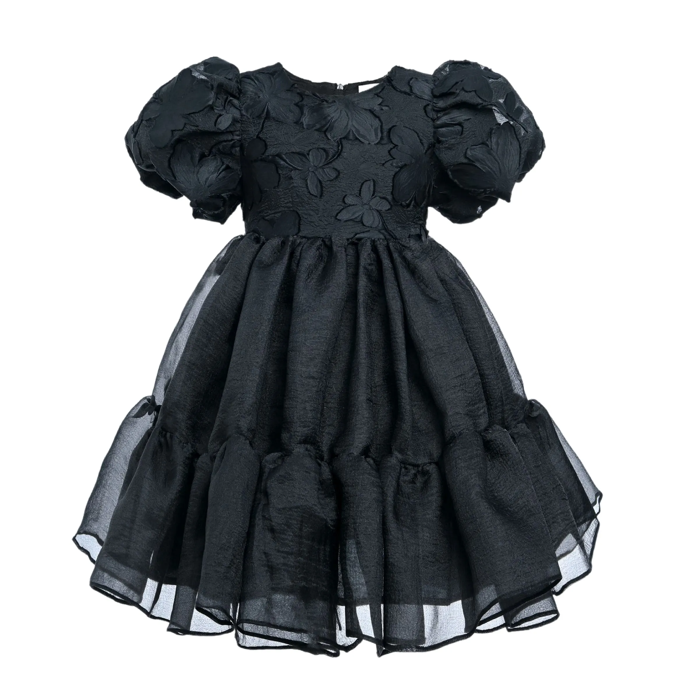 Black Winona Floral Teacup Dress