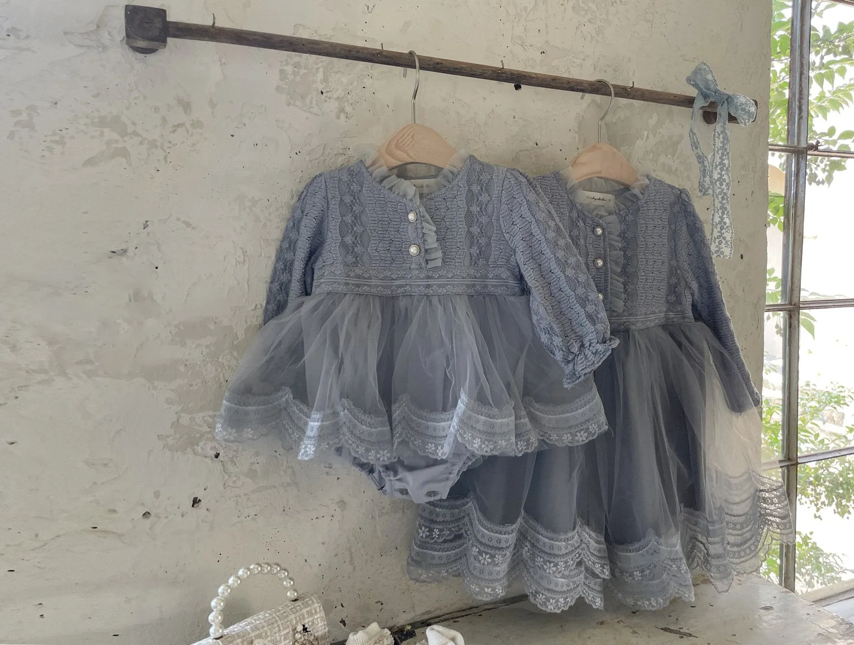 Blanche Dress Romper _Blue