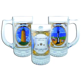 BMVA2 Beer Mug Glass Stein Cape Henry Lights