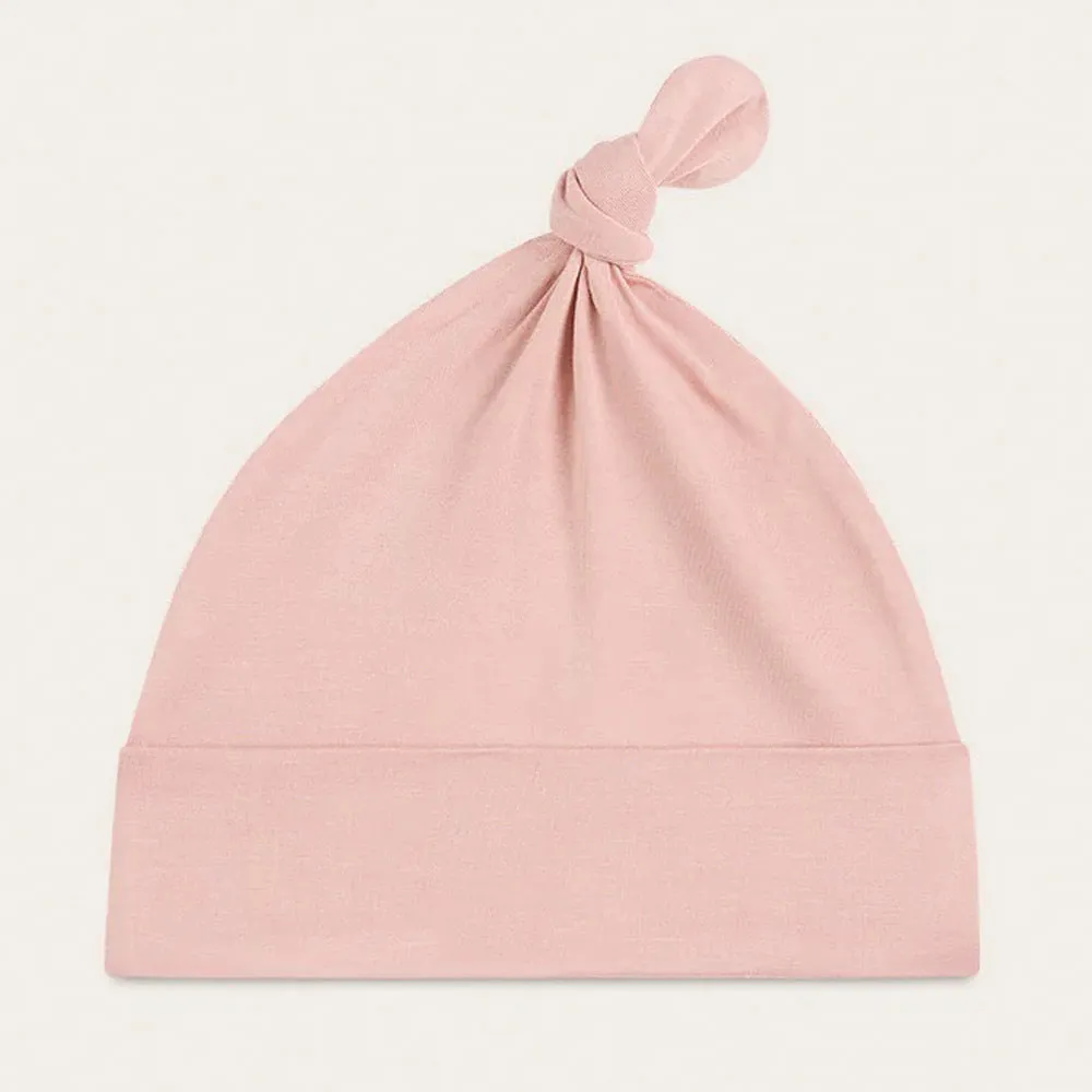 Boody Baby Knotted Beanie Dusty Pink