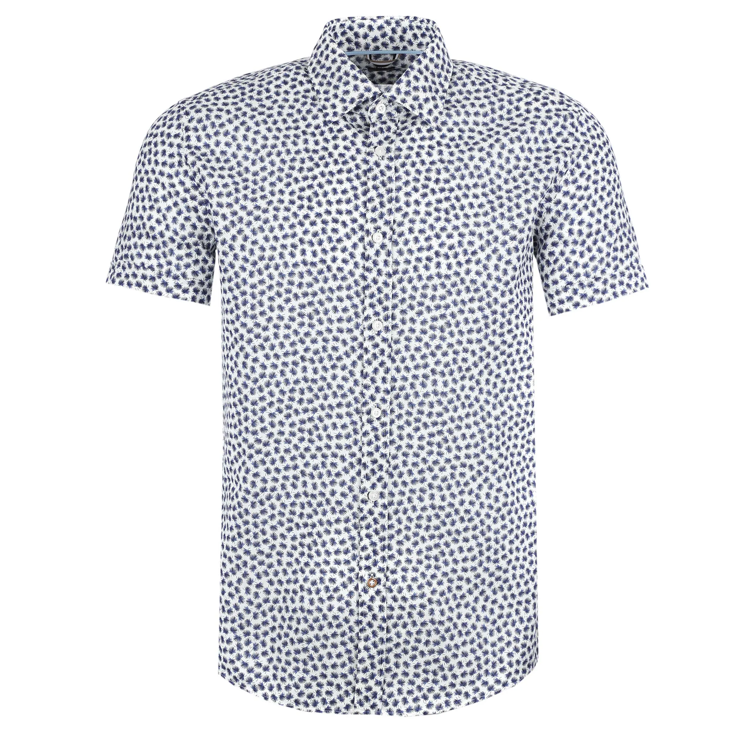 BOSS C Hal Kent SS Shirt in Medium Blue Print