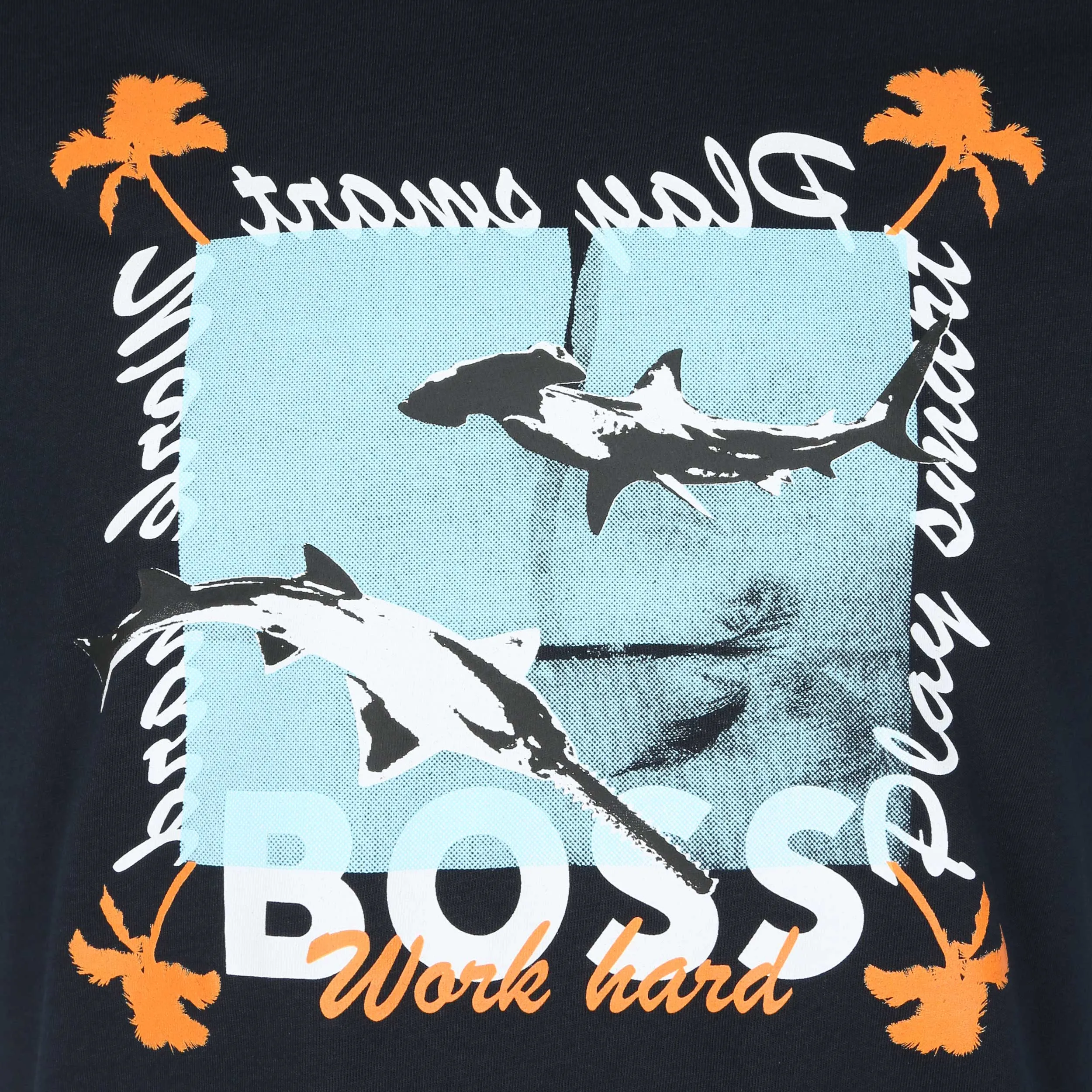 BOSS Teeshark T Shirt in Navy