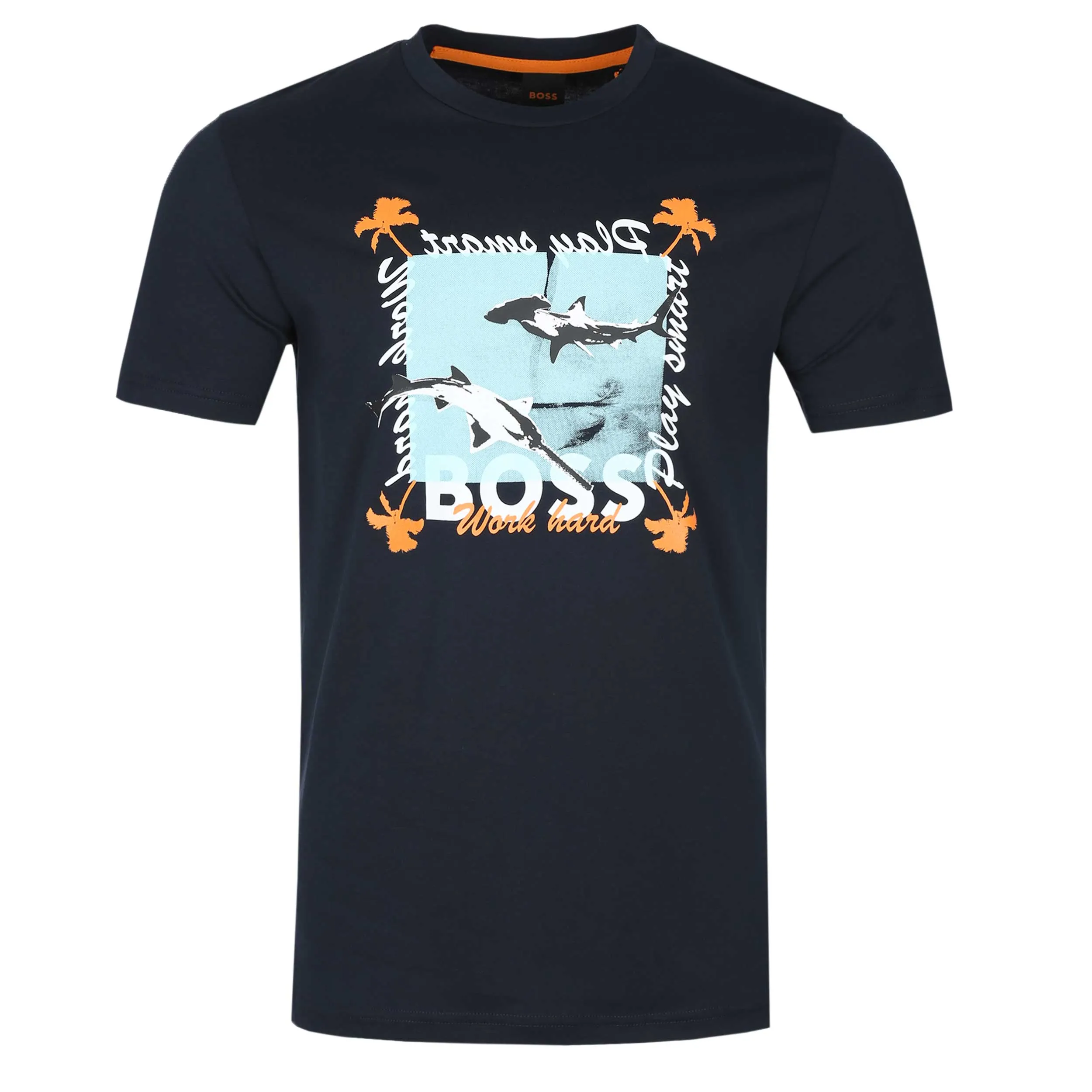 BOSS Teeshark T Shirt in Navy