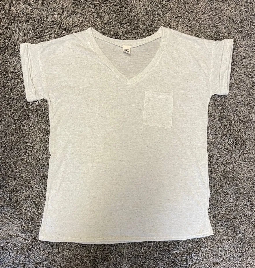 Boyfriend Pocket Top, Ivory