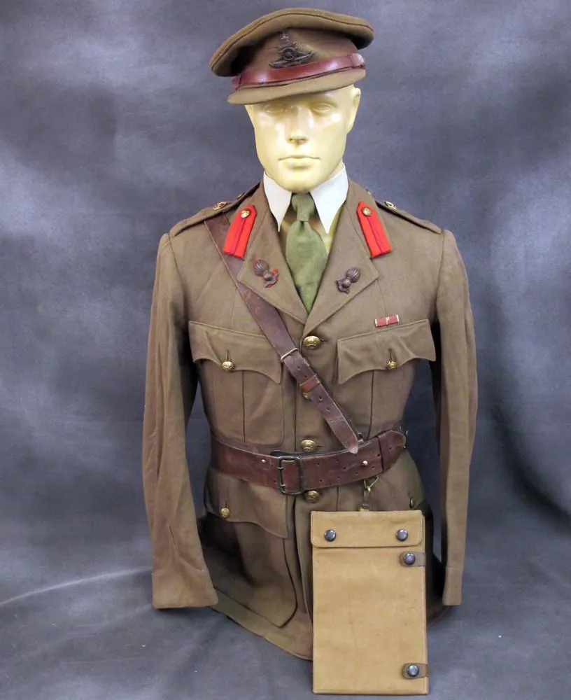 British WWII Royal Artillery Named Officer Uniform and Personal Possessions Set