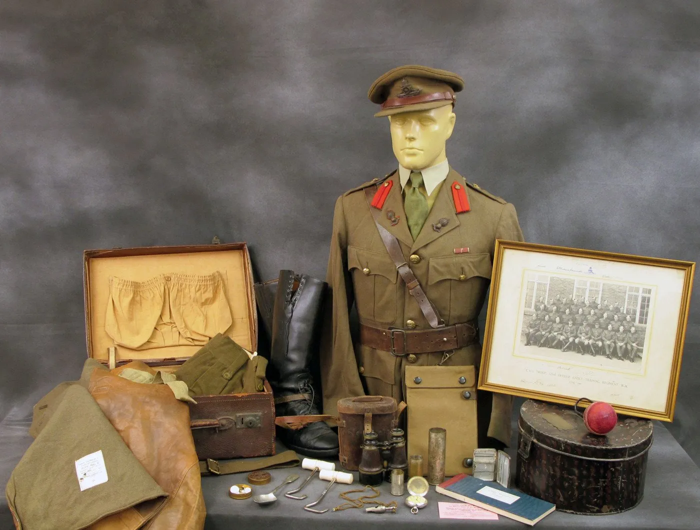 British WWII Royal Artillery Named Officer Uniform and Personal Possessions Set