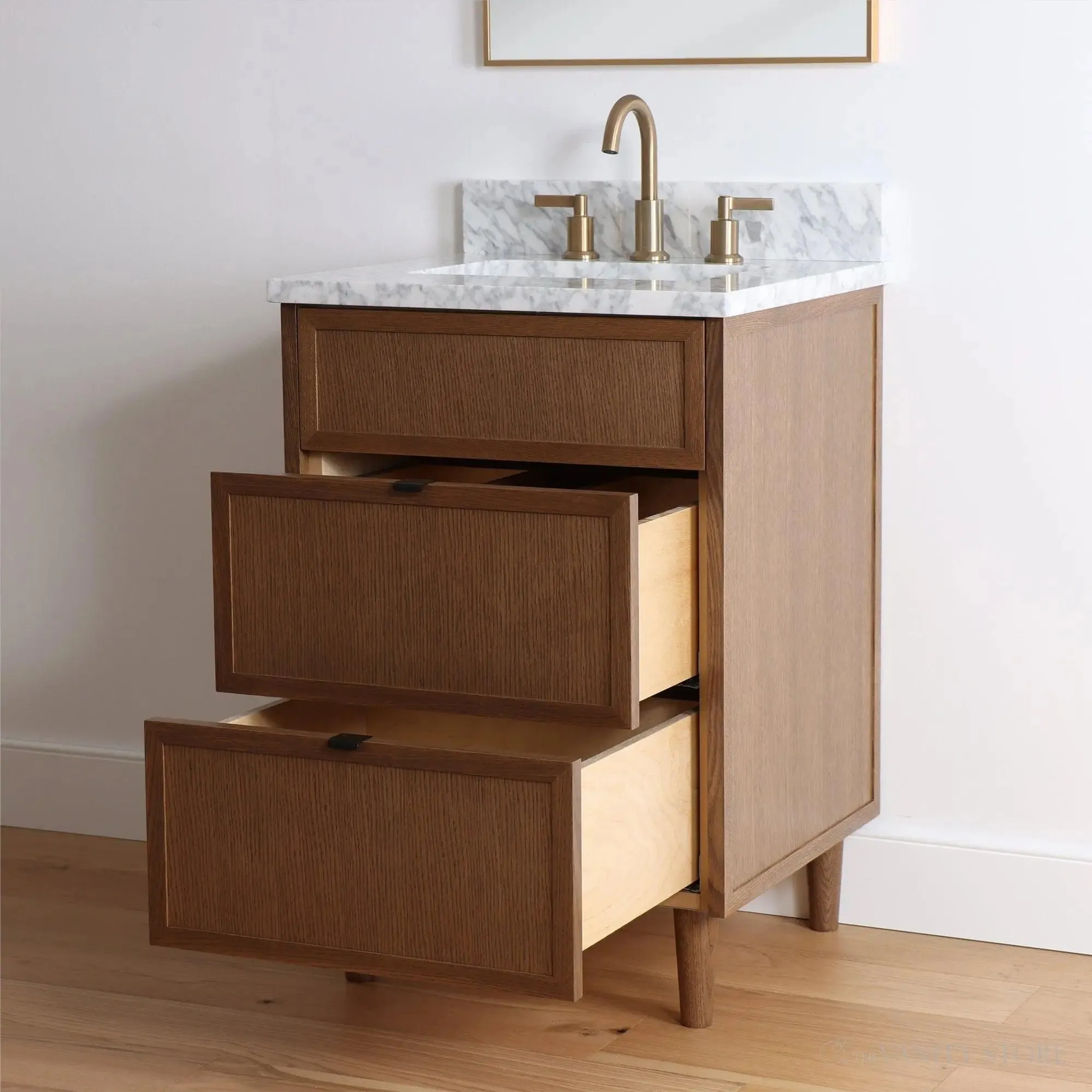 Cape Breton 24" Mid Century Oak Bathroom Vanity