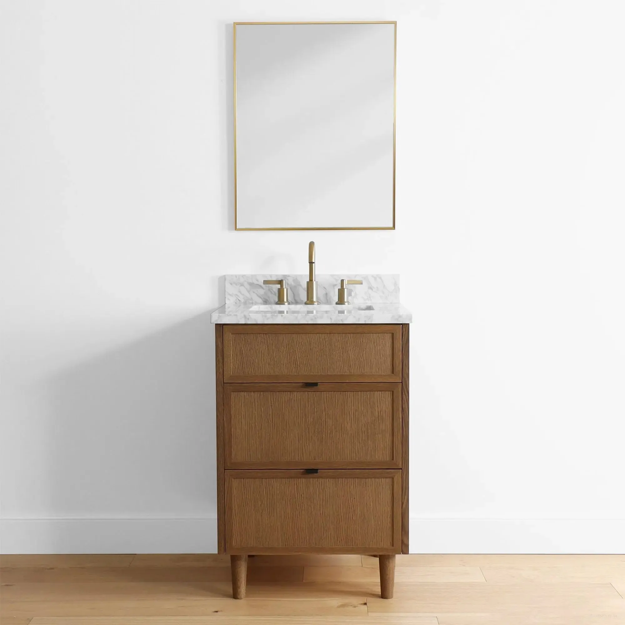 Cape Breton 24" Mid Century Oak Bathroom Vanity