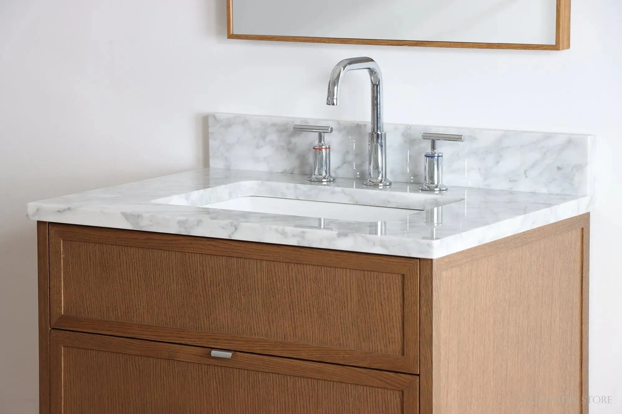 Cape Breton 30" Mid Century Oak Bathroom Vanity