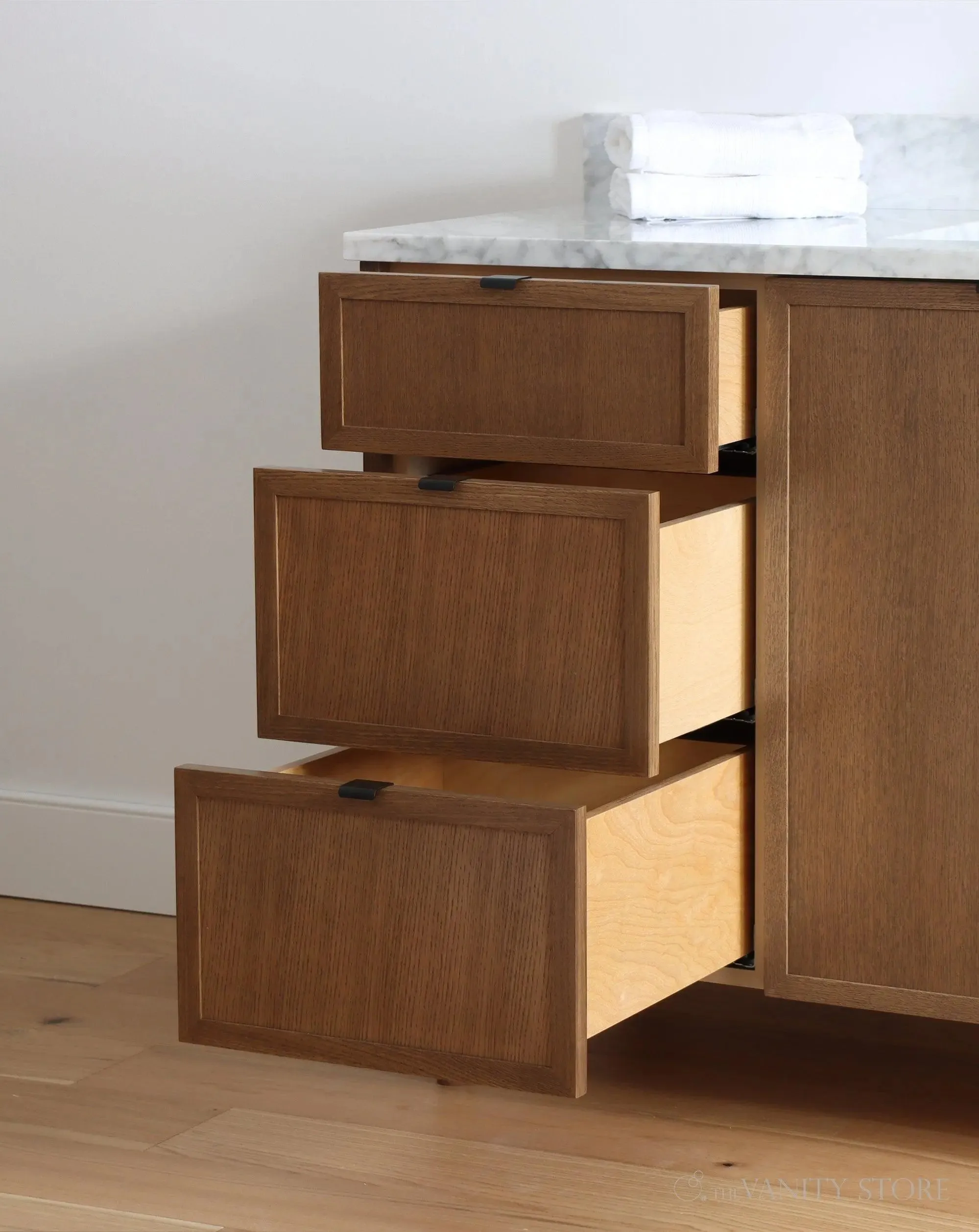 Cape Breton 60" Mid Century Oak Bathroom Vanity