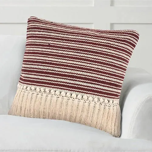 Cape Cod 07316MBN Maroon/Black Pillow