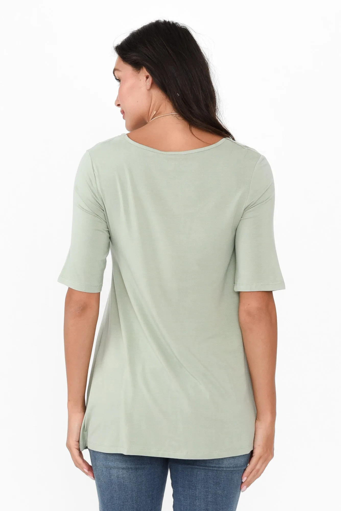 Carter Sage Bamboo Tunic Top