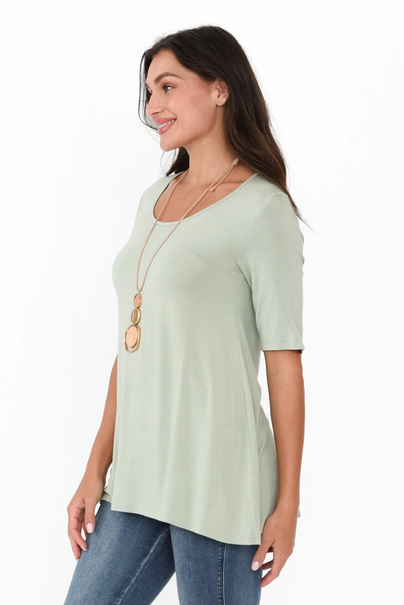 Carter Sage Bamboo Tunic Top