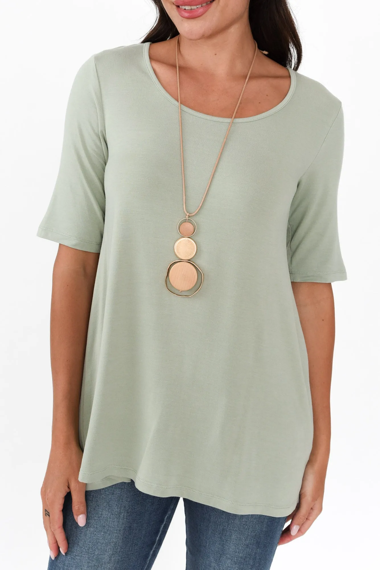 Carter Sage Bamboo Tunic Top