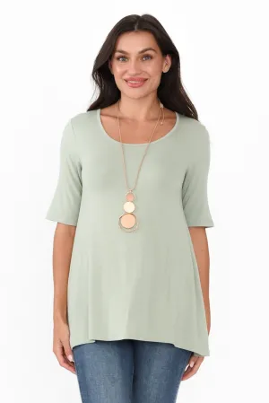 Carter Sage Bamboo Tunic Top