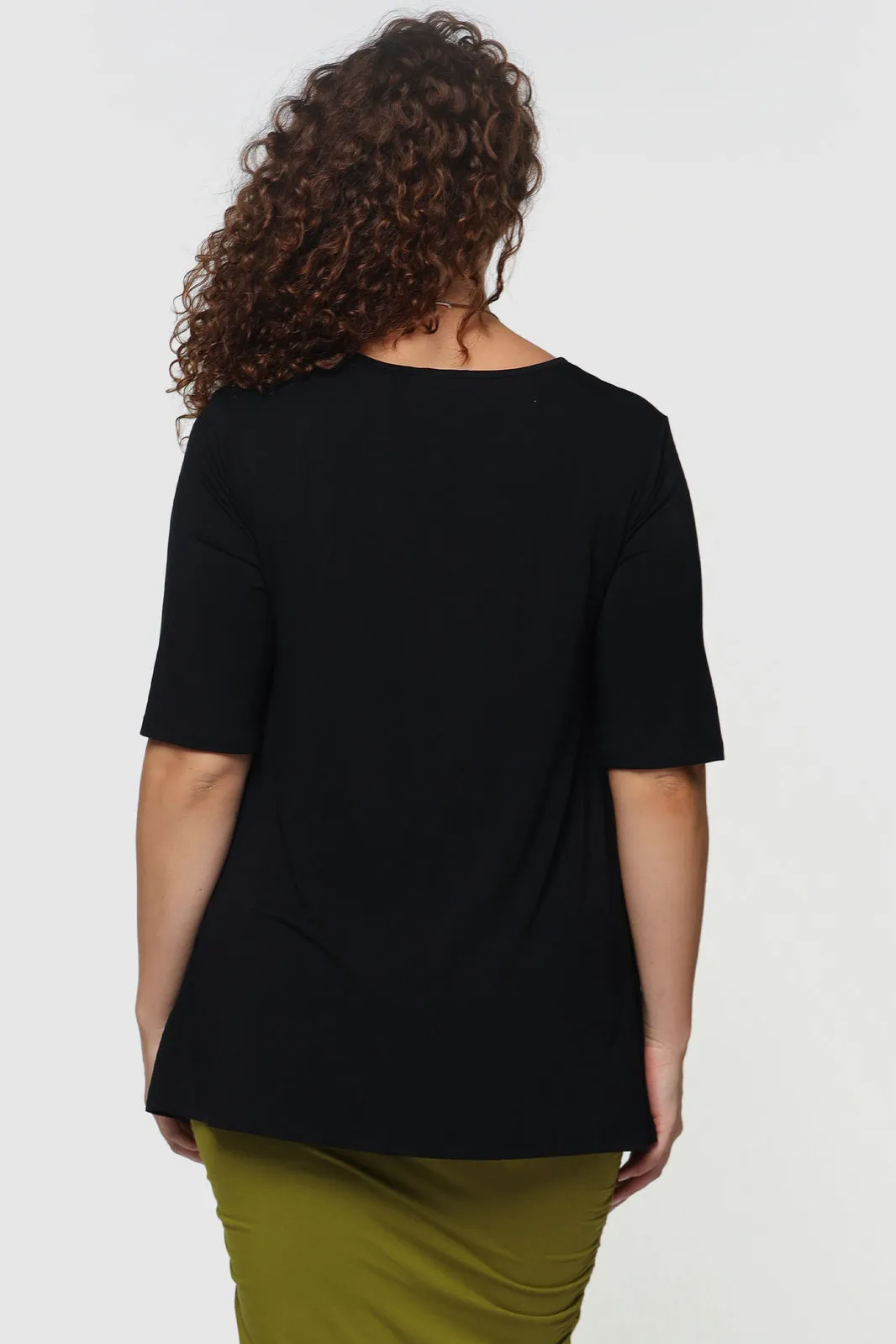 Carter Tunic Top - Black