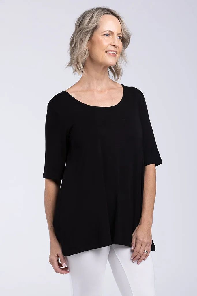 Carter Tunic Top - Black