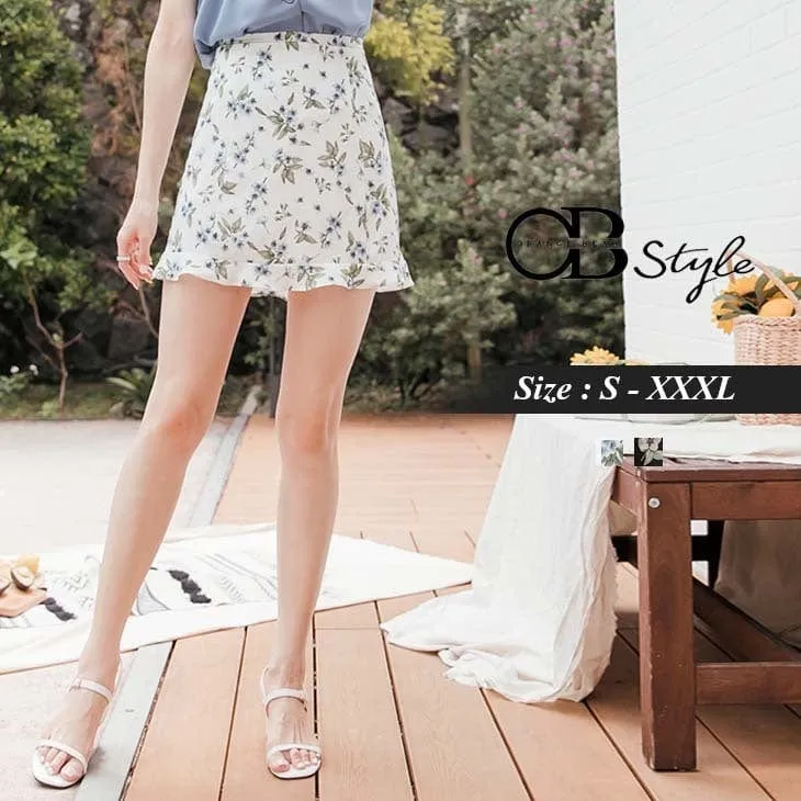 CHIFFON PRINTED MINI SKIRTS