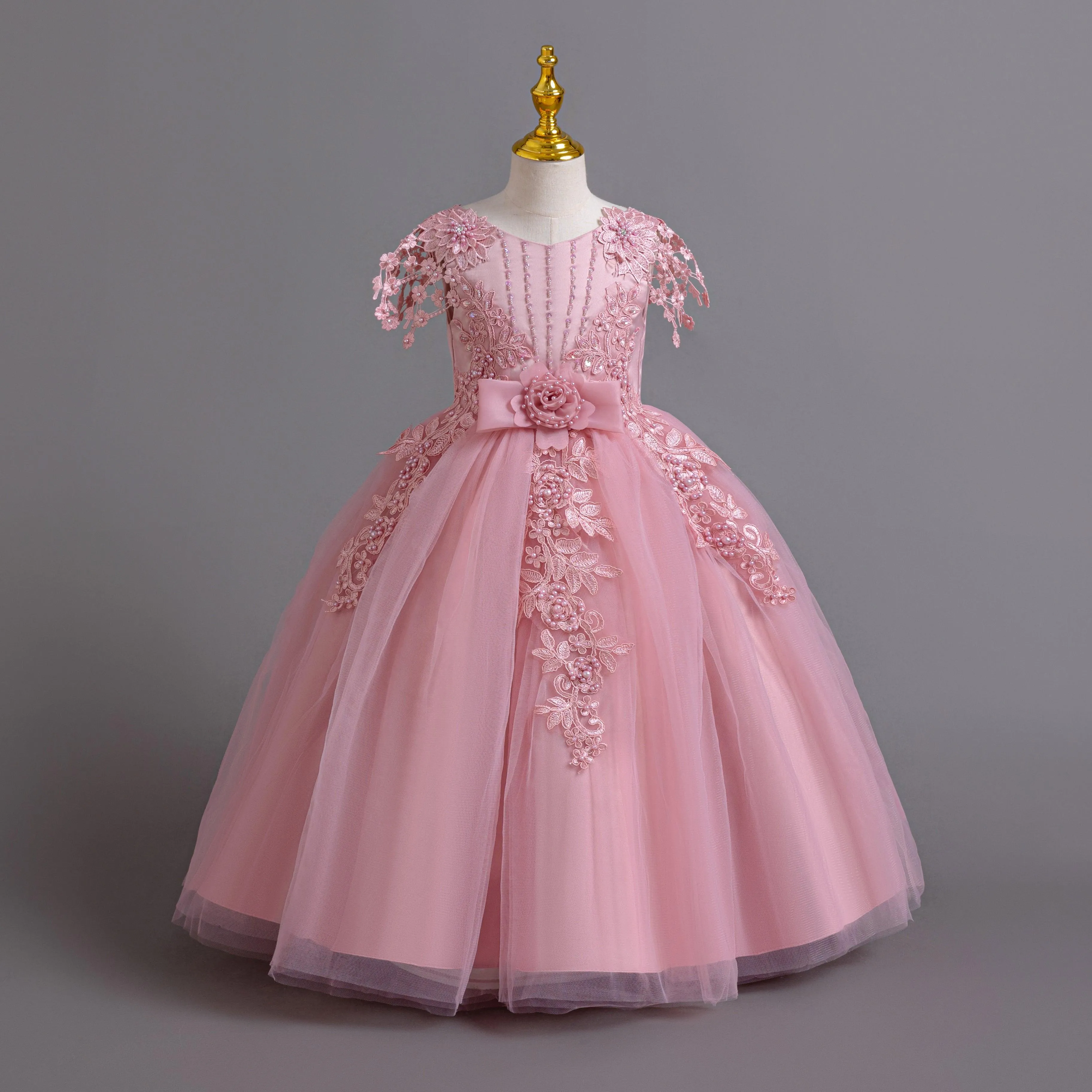 Children's embroidered fashion dress