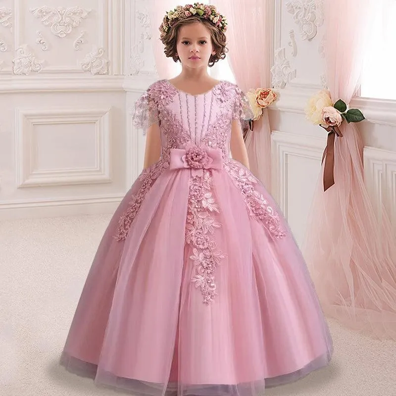 Children's embroidered fashion dress