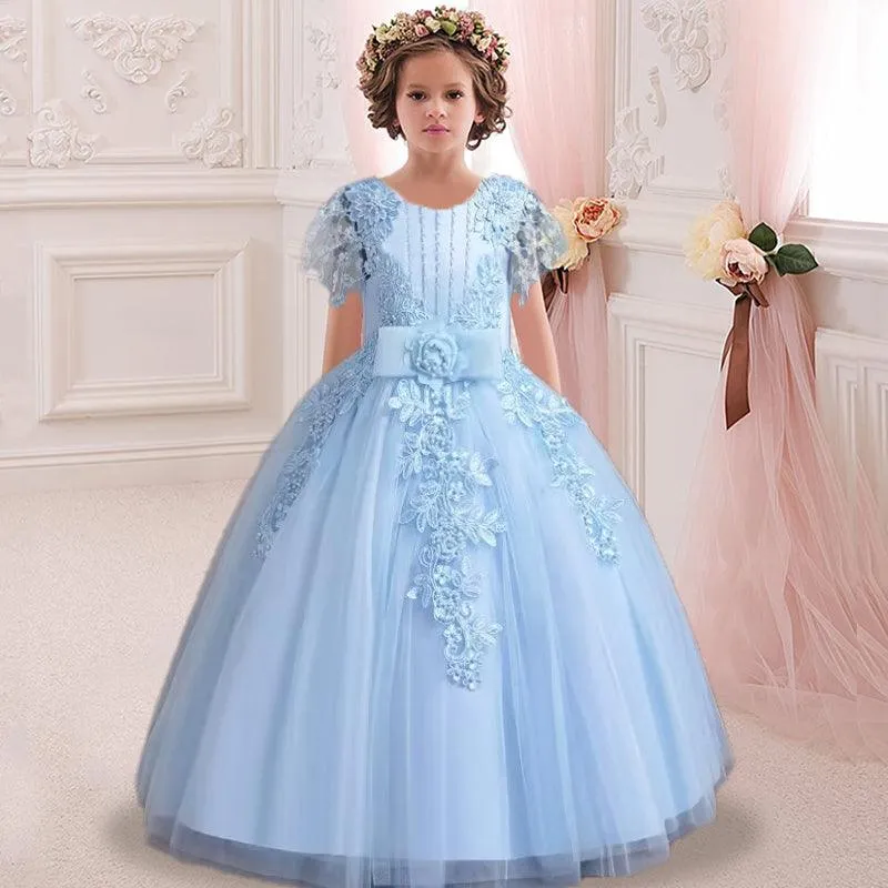 Children's embroidered fashion dress