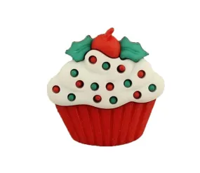 Christmas Cupcake Bulk Button