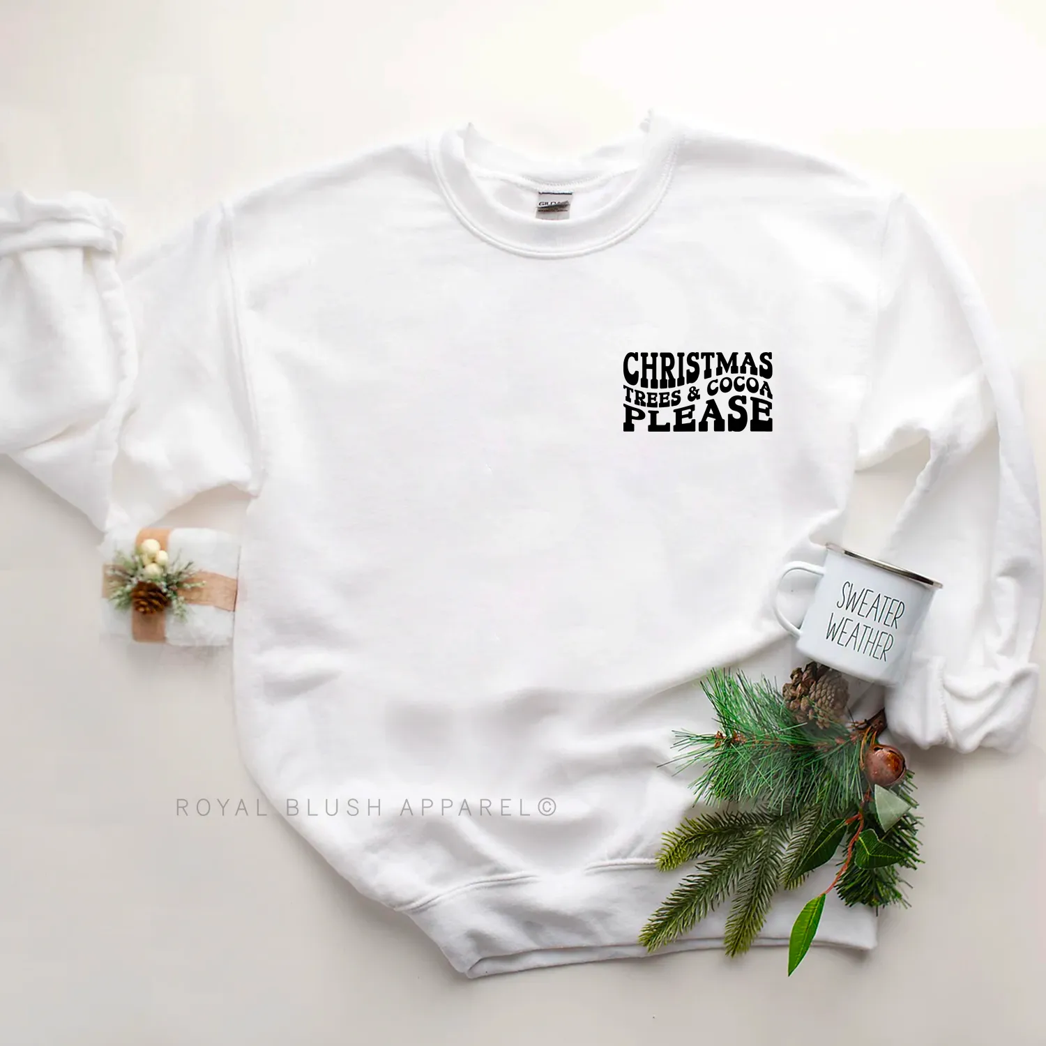 Christmas Trees & Cocoa Please Sweatshirt