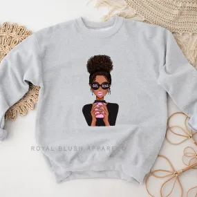 Curly Hair Girl Boss Sweatshirt