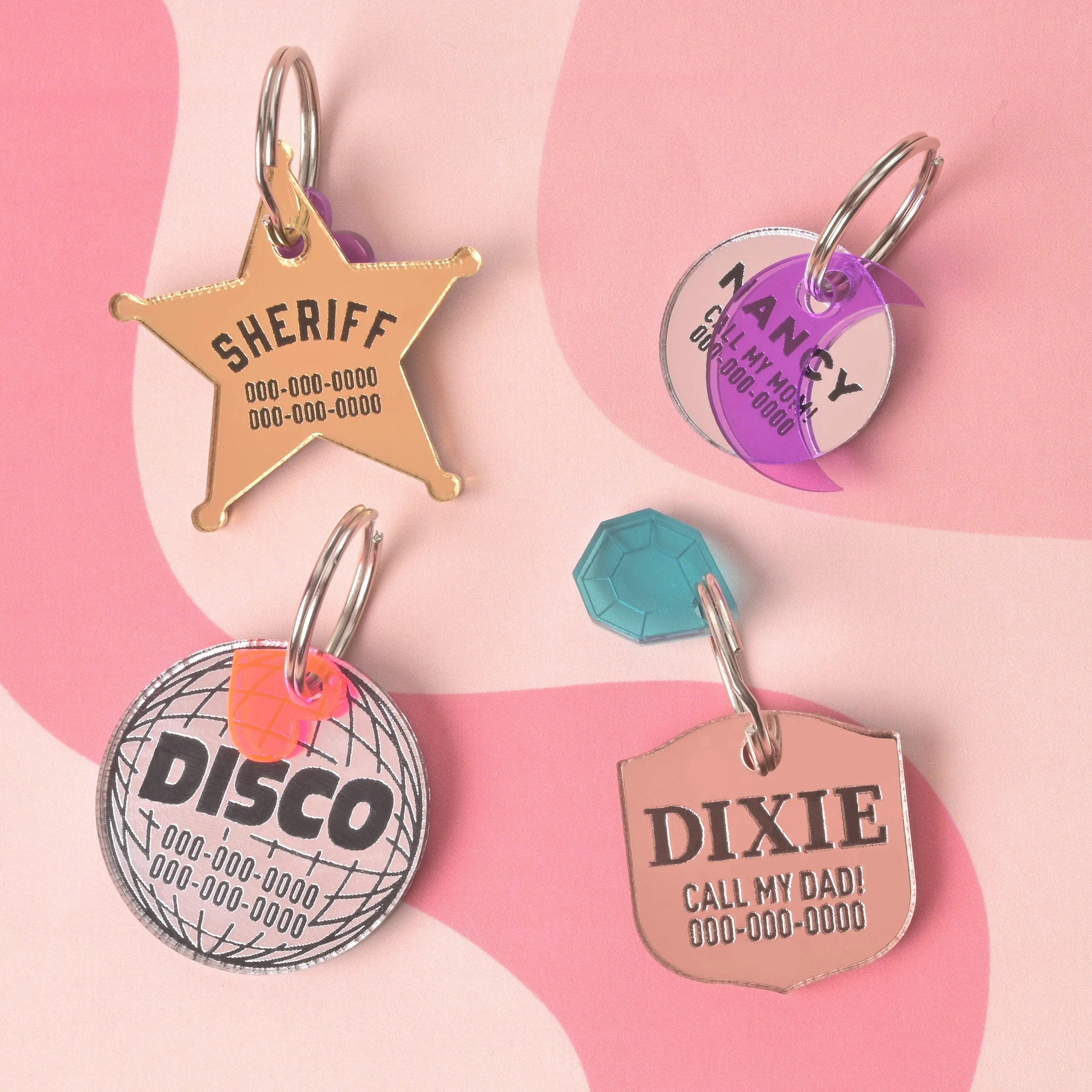 Disco Ball Personalized Pet Tag