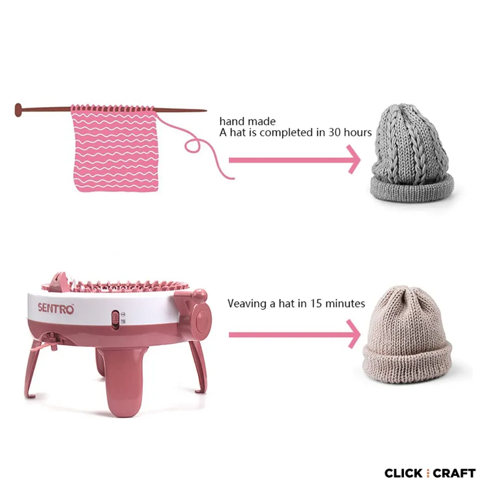 DIY Knitting Machine Kit - Matching Beanies